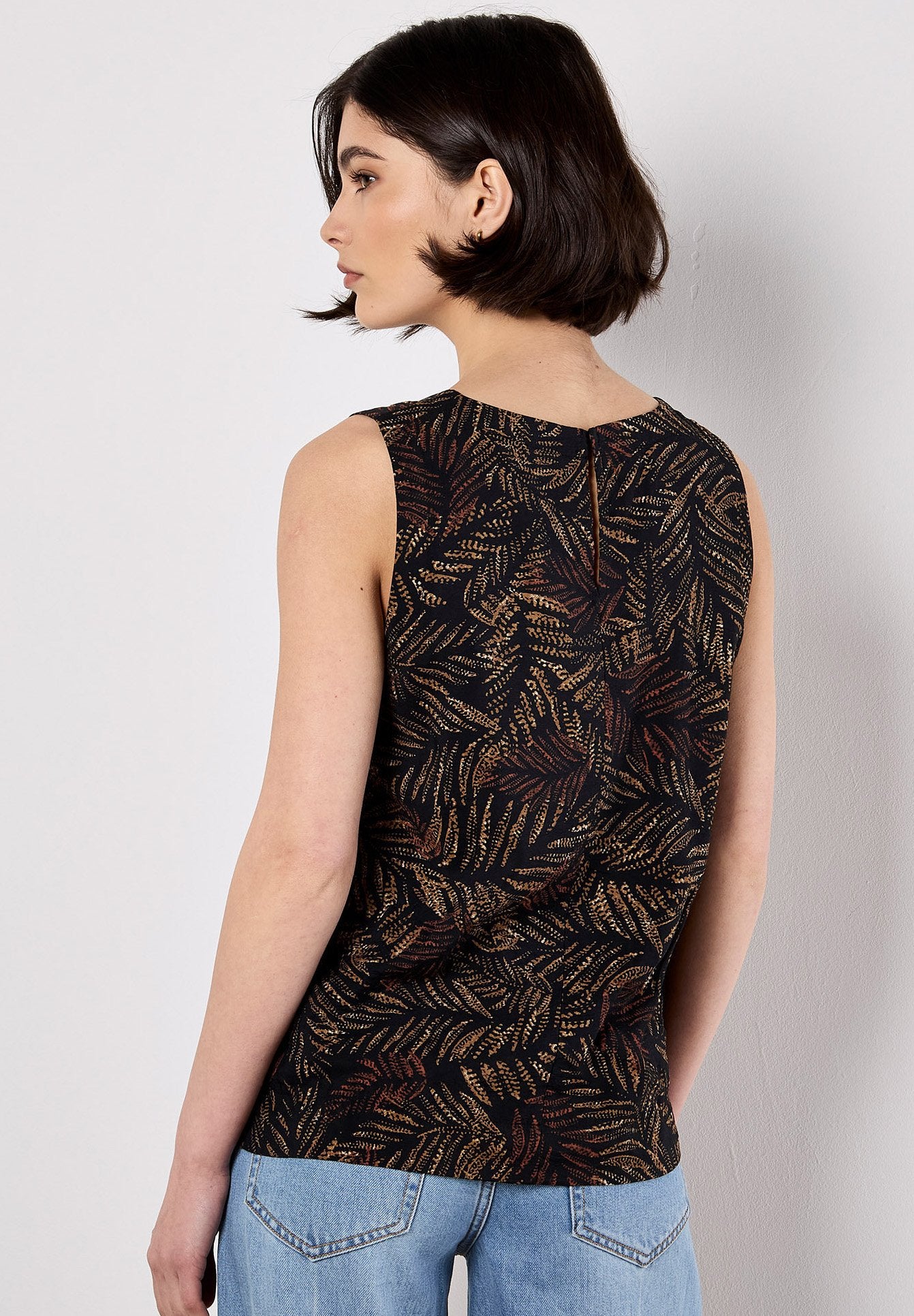 Apricot BATIK LEAF PRINT