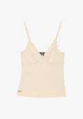 Superdry & Co SUPERDRY ATHLETIC ESSENTIALS V-NECK WAFFLE CAMI TOP.. - Top - rose blush pink stripe