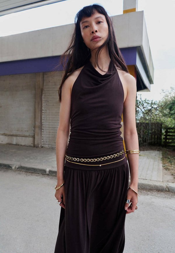 Mango ADULT - Maxi dress - dark brown