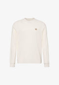 Calvin Klein Jeans WAFFLE LABEL TEE - Long sleeved top - tofu