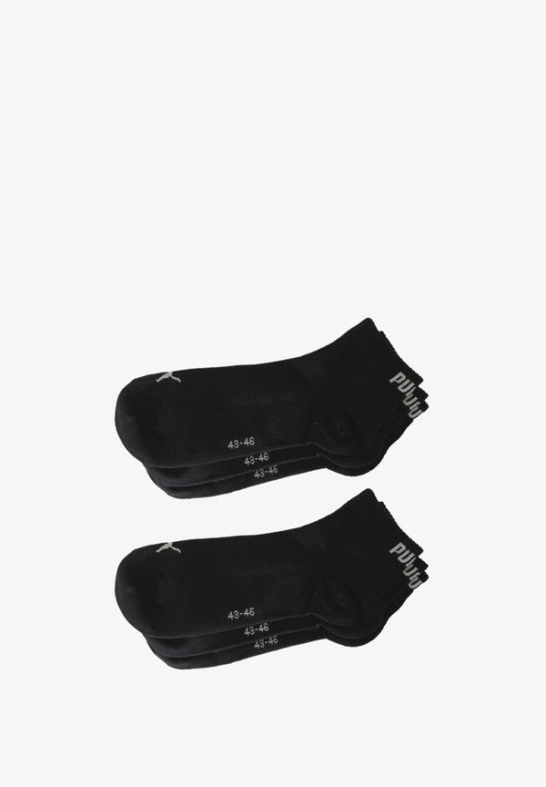 Puma QUARTER UNISEX 6 PACK - Socks - black