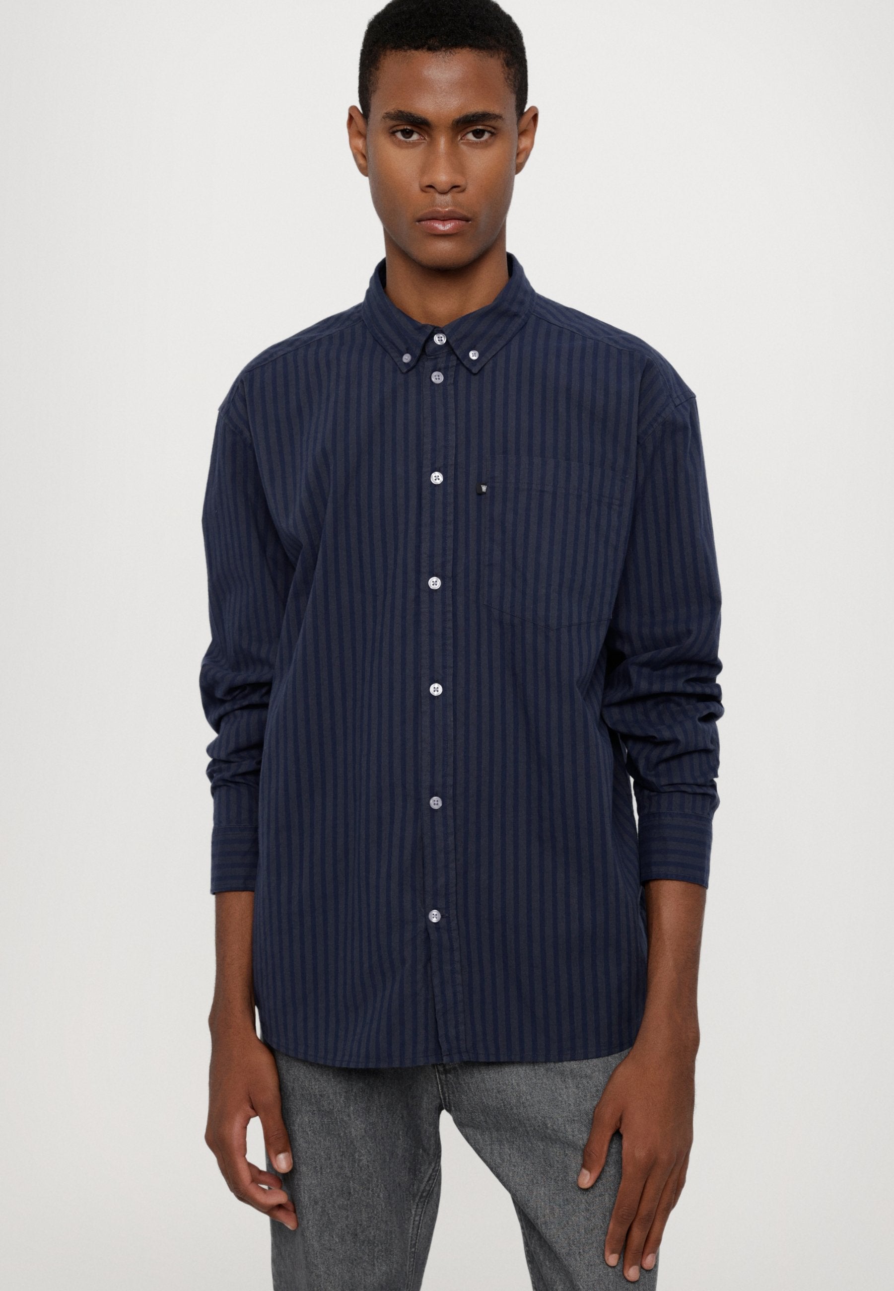 DOUBLE A BY W.W. DAY STRIPED SHIRT UNISEX