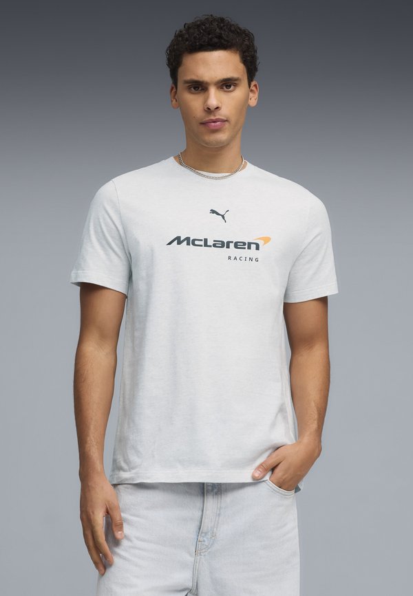 Puma MCLAREN RACING BIG LOGO  - Print T-shirt - white glow heather