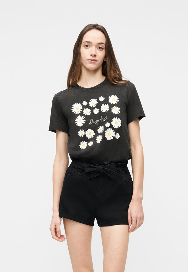 ONLY ONLLUCY LIFE DAISY TEE  - Print T-shirt - black