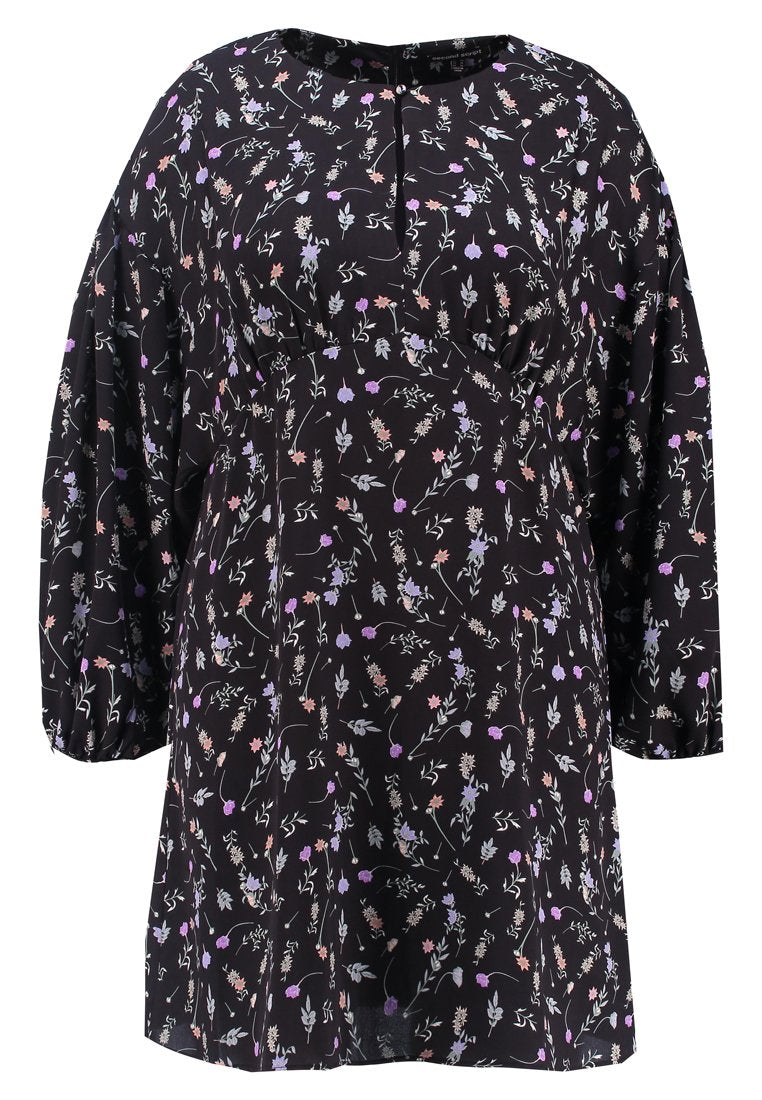 Second Script Curve FULL SLEEVE FLIPPY DRESS
