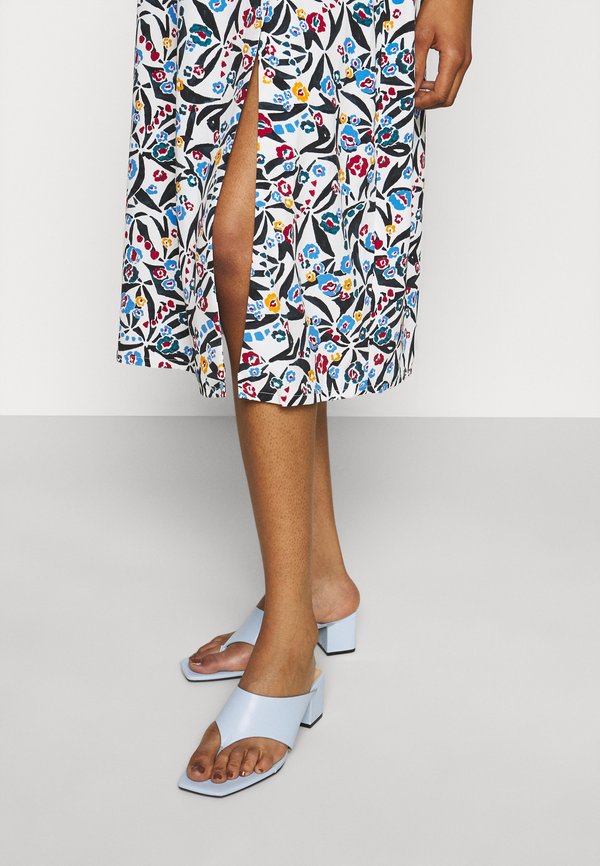 Glamorous Bloom V NECK ASYMMETRIC BUTTON THROUGH MIDI DRESS