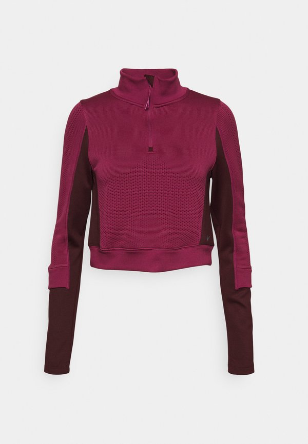 Nike Performance W NK TFADV FUTURE FIT HZ TOP - Long sleeved top - rosewood/diffused taupe