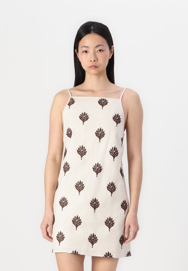 Abercrombie & Fitch Shift Linen Blend Mini Dress