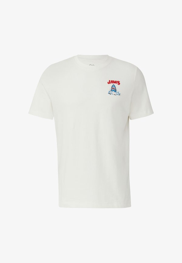 s.Oliver AUS HEAVY MIT JAWS© UCS LLC ARTWORK - Print T-shirt - weiß