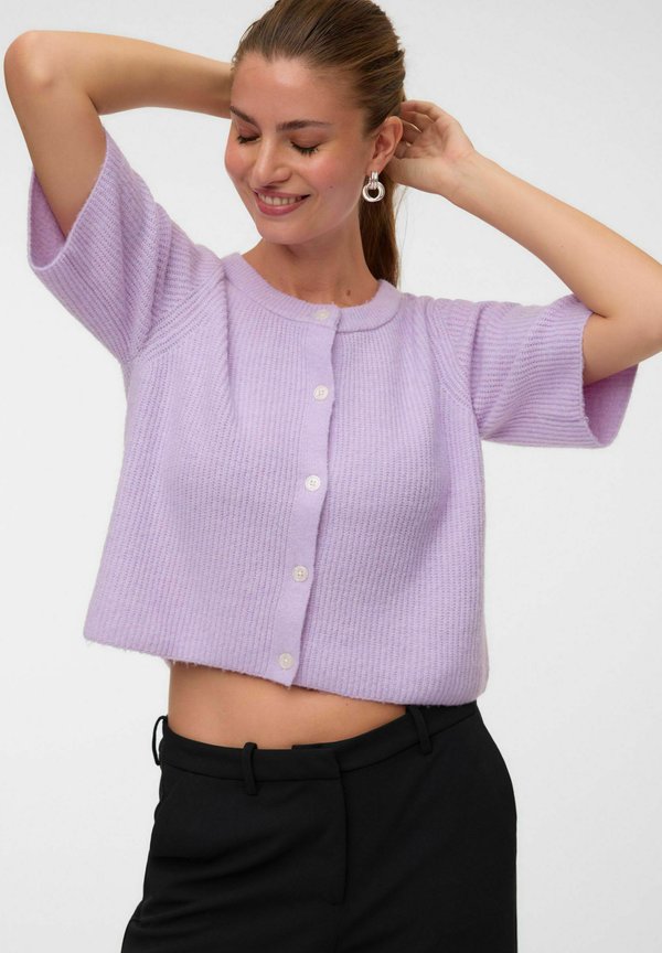 Vero Moda VMSOFFE 2/4 O-NECK CARDIGAN NOOS - Cardigan - pastel lilac