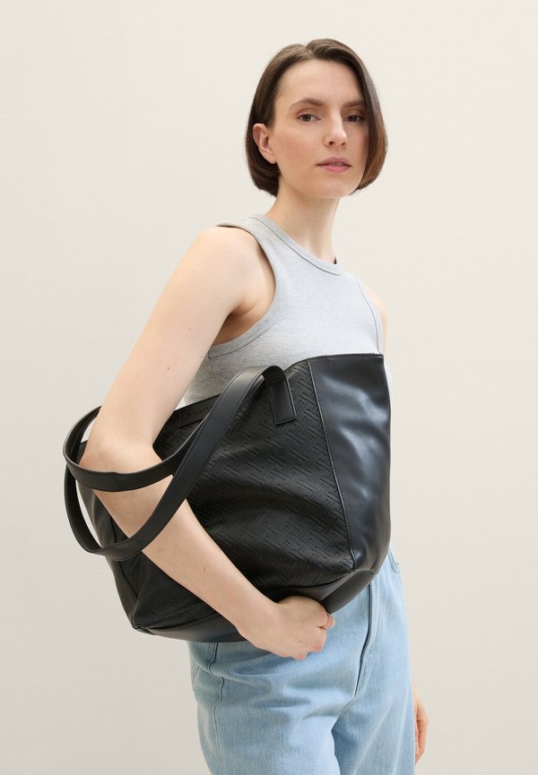 TOM TAILOR MIRENDA ZIP SHOPPER L - Handbag - schwarz black