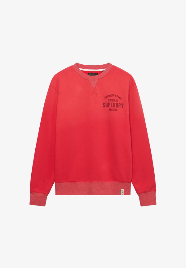Superdry & Co SUPERDRY BLOCK TEXT CREW NECK SWEATSHIRT.. - Sweatshirt - soda pop red