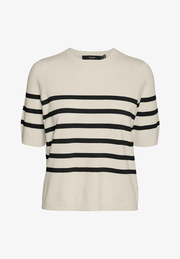Vero Moda Knitted VMSABA Knitted - Print T-shirt - birch