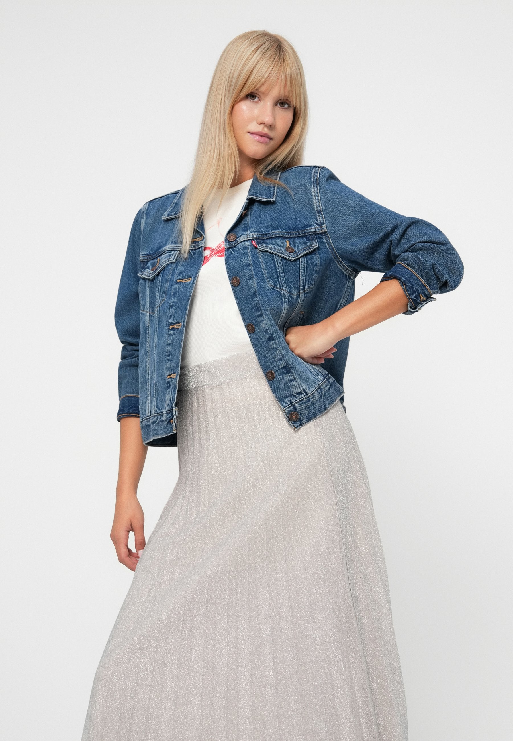 ONLY ONLDANIELLE LONG GLITTER SKIRT