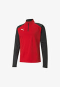 Puma TEAMLIGA ZIP - Long sleeved top - red/black