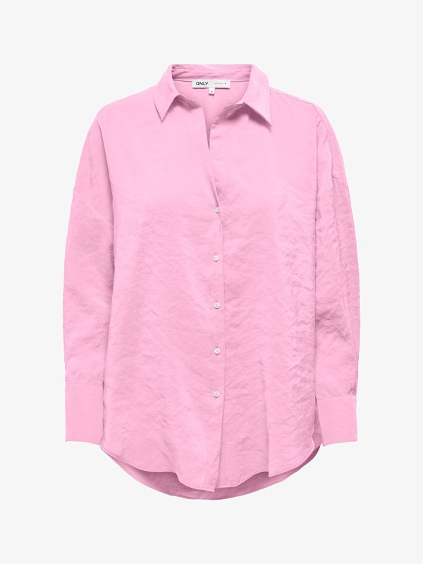 ONLY ONLZAZIMA L/S LOOSE SHIRT WVN - Button-down blouse - pink lady