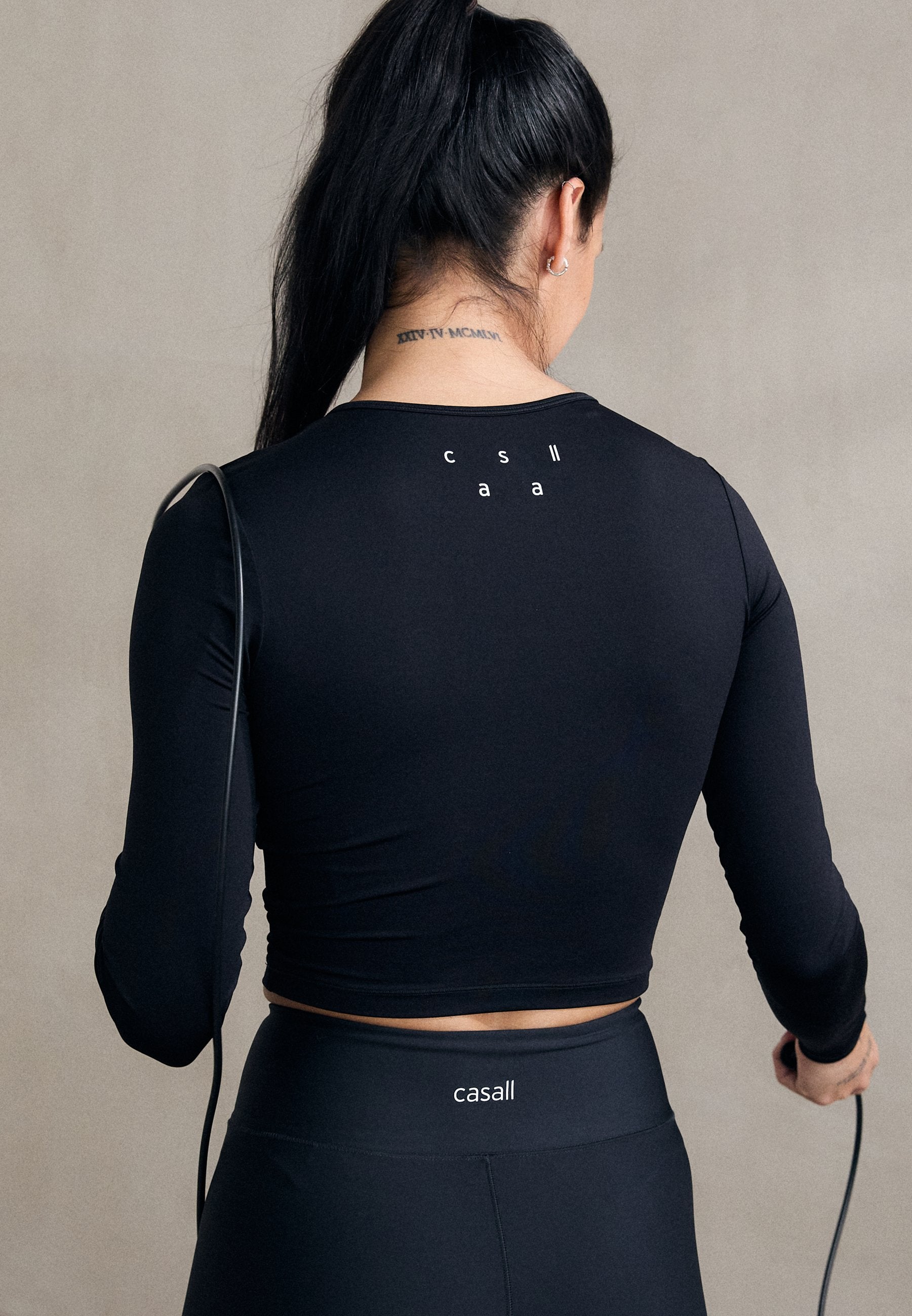 Casall CROP LONG SLEEVE