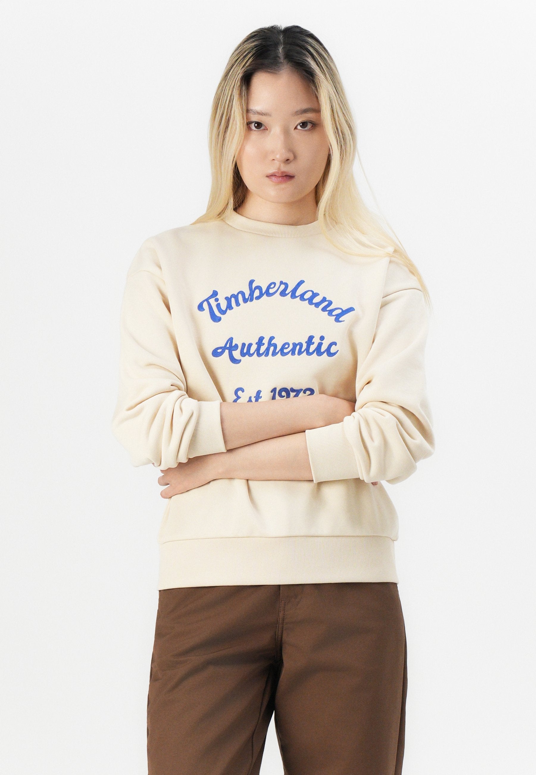 Timberland BRUSHED BACK CHEST GRAPHIC CREW
