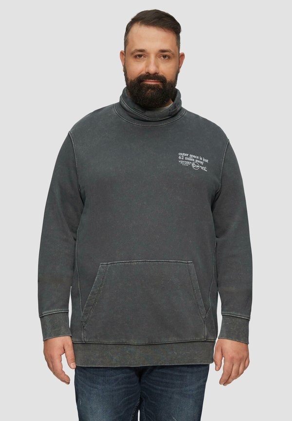 s.Oliver MIT STEHKRAGEN UND KÄNGURUTASCHE - Sweatshirt - schwarz