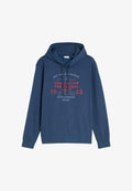 TOM TAILOR BASIC PRINTED HOODIE - Hoodie - dark duck blue
