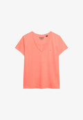 Superdry & Co SUPERDRY STUDIOS SLUB EMBROIDERED T-SHIRT.. - Basic T-shirt - fluro coral