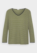 TOM TAILOR Long sleeved top - green/navy