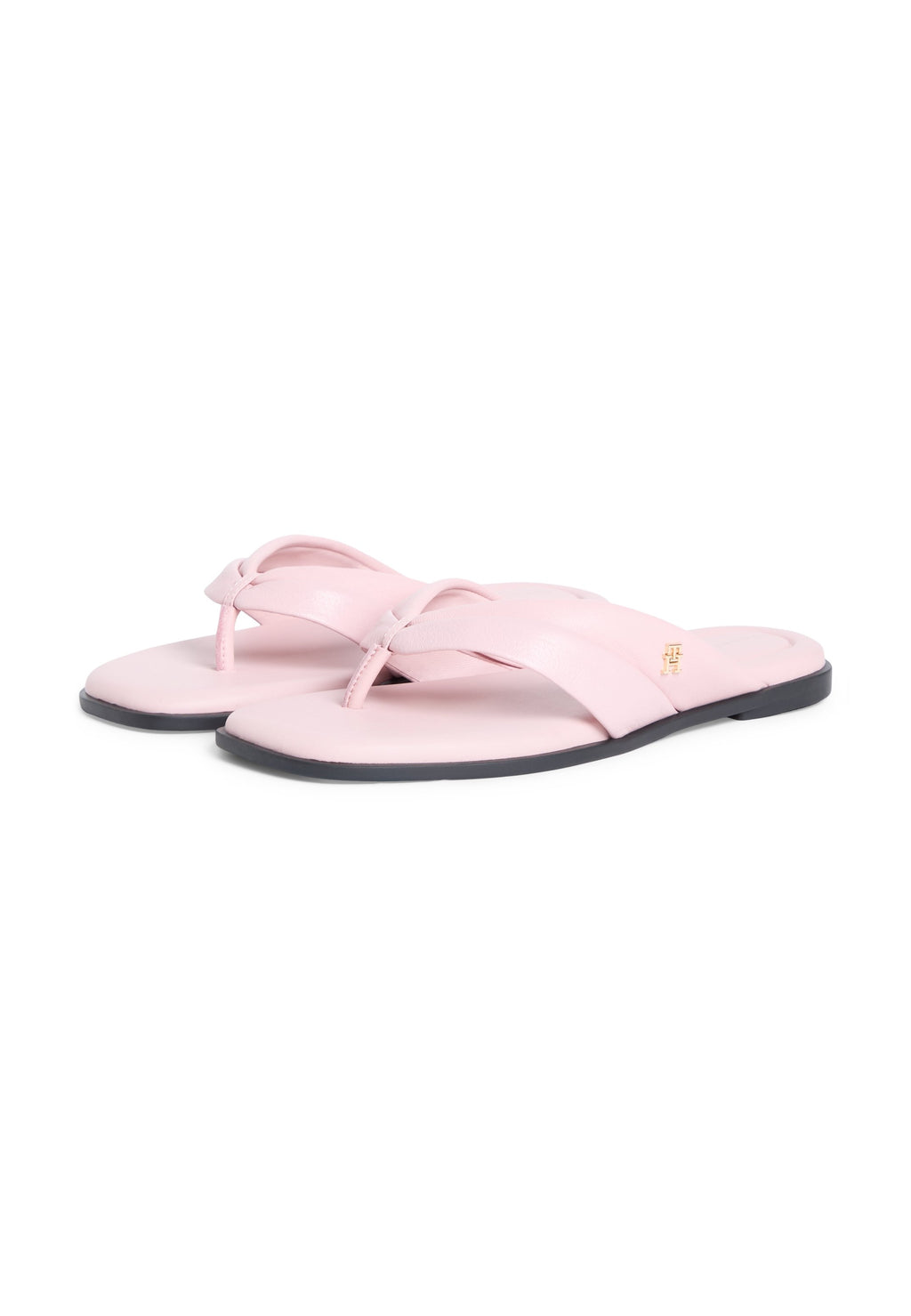 LEATHER TOE POST FLAT SANDALS Media 2
