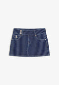 Bershka SKORT - A-line skirt - dark blue