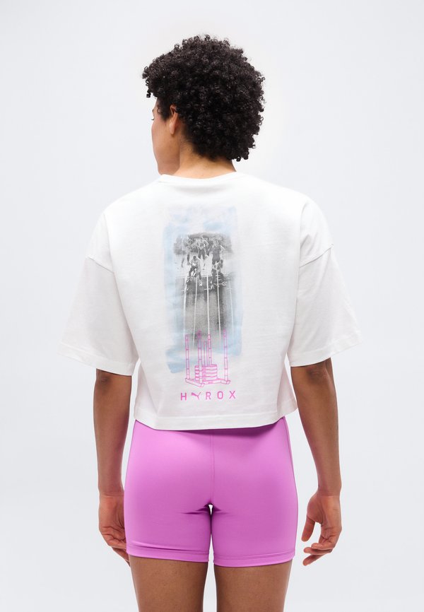Puma PUMA X HYROX CROPPED  - Print T-shirt - white