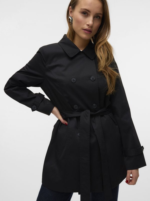 Vero Moda VMCHELSEA OLIVIA - Trenchcoat - black