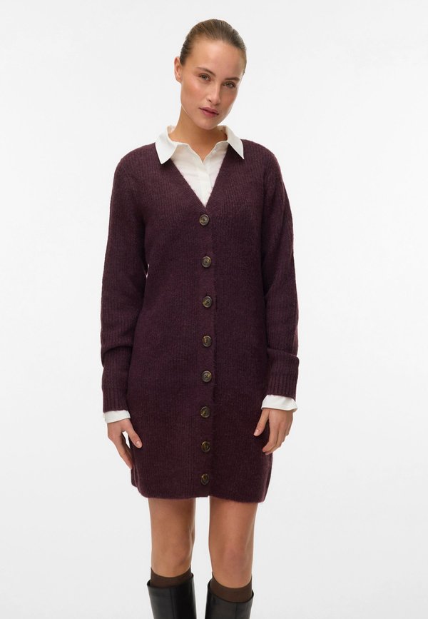 Vero Moda Knitted VMLEFILE Short - Jumper dress - winetasting