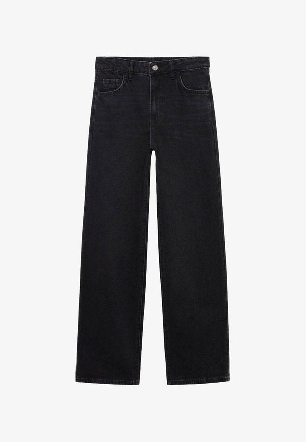 Mango Relaxed fit jeans - black denim