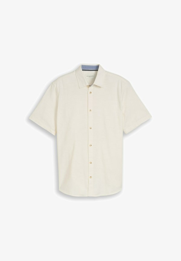 TOM TAILOR REGULAR FIT KURZARMHEMD - Shirt - gardenia white