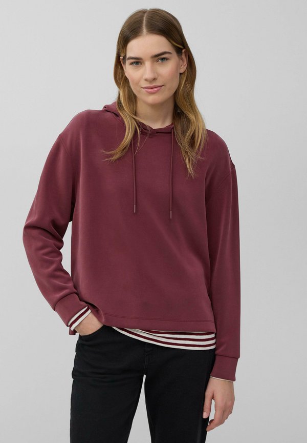 s.Oliver MIT VERLÄNGERTEM RÜCKENTEIL - Hoodie - bordeaux