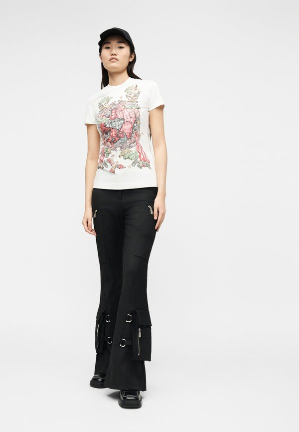 OFF-WHITE BELT FLARE PANTS