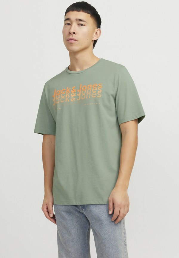 Jack & Jones TEX ROUND NECK - Print T-shirt - iceberg green