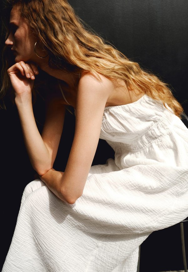 Mango ADULT - Maxi dress - white