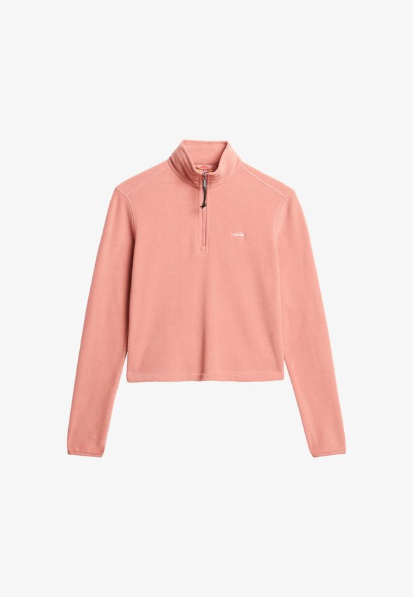 Superdry & Co CROPPED HALF ZIP - Fleece jumper - ash rose
