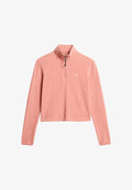 Superdry & Co CROPPED HALF ZIP - Fleece jumper - ash rose