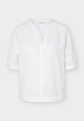 TOM TAILOR BLOUSE SHORTSLEEVES SLUB STRUCTURE - Blouse - white