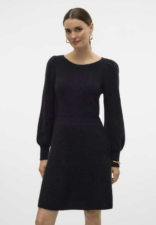 Vero Moda Knitted VMFLAVOUR Long - Jumper dress - black