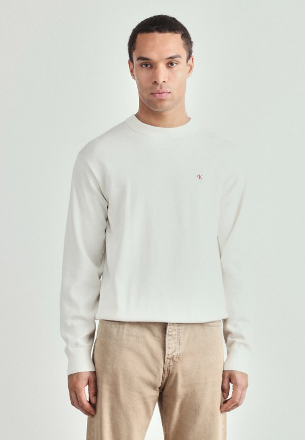 Calvin Klein Jeans LONG SLEEVED RELAXED CREW NECK - Jumper - tofu