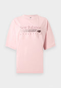 New Balance TRACKSIDE OVERSIZED - Print T-shirt - pink chalk