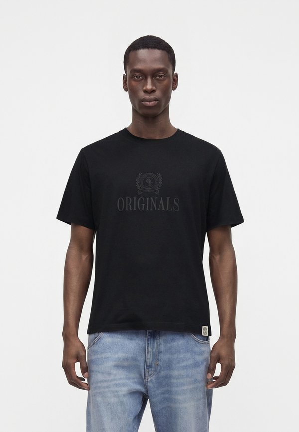 Jack & Jones JORFREDERIKSBERG MONOGRAM TEE - Print T-shirt - black