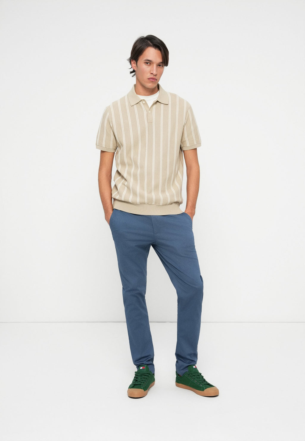 BLEECKER TEXTURED PRINT SLIM TROUSERS Media 2