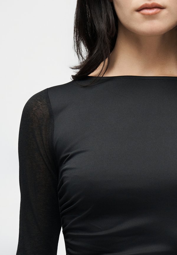 Anna Field TOP WITH STRUCTURED MESH SLEEVES
