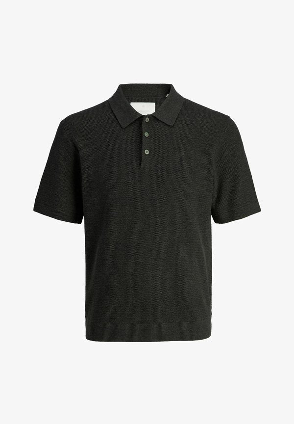 Jack & Jones JJCOOPER STRICK-POLOHEMD STRUKTUR NORMAL FIT - Polo shirt - peat