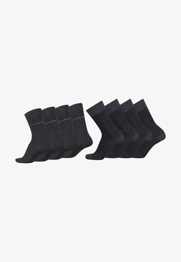 TOM TAILOR STRIPE 8 PAAR - Socks - 8 paar grey