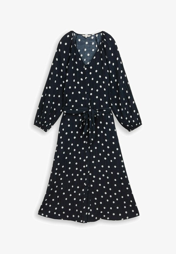 TOM TAILOR TOM TAILOR KLEIDER & JUMPSUITS MAXI-KLEID MIT PUNKTEMUSTER - Maxi dress - navy big dot design