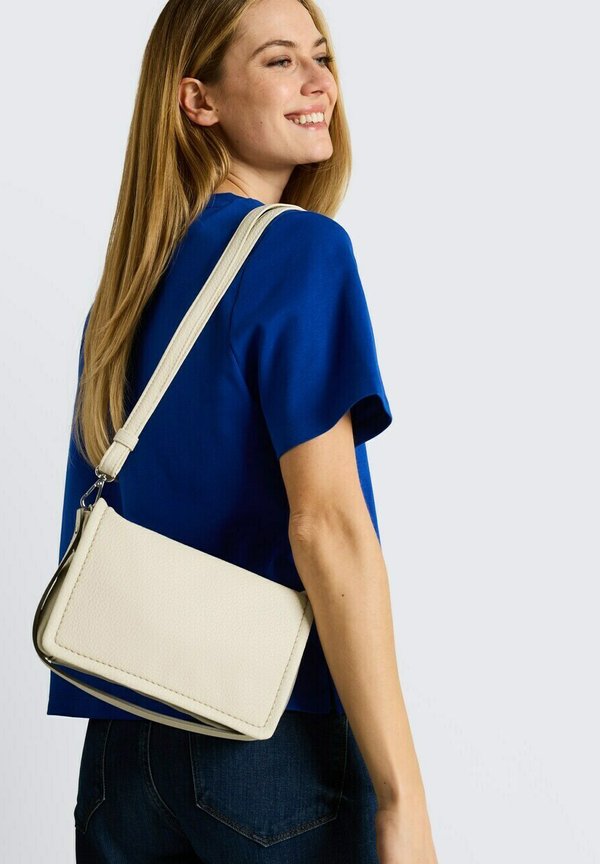 TOM TAILOR DELPHINA FLAP BAG S NO ZIP - Handbag - off white   off white